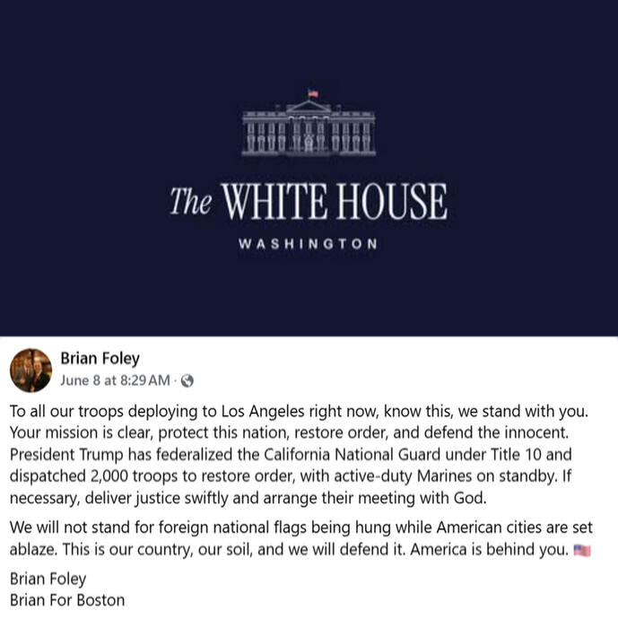 We will not stand for foreign national flags being hung while American cities are set ablaze. This is our country, our soil, and we will defend it.